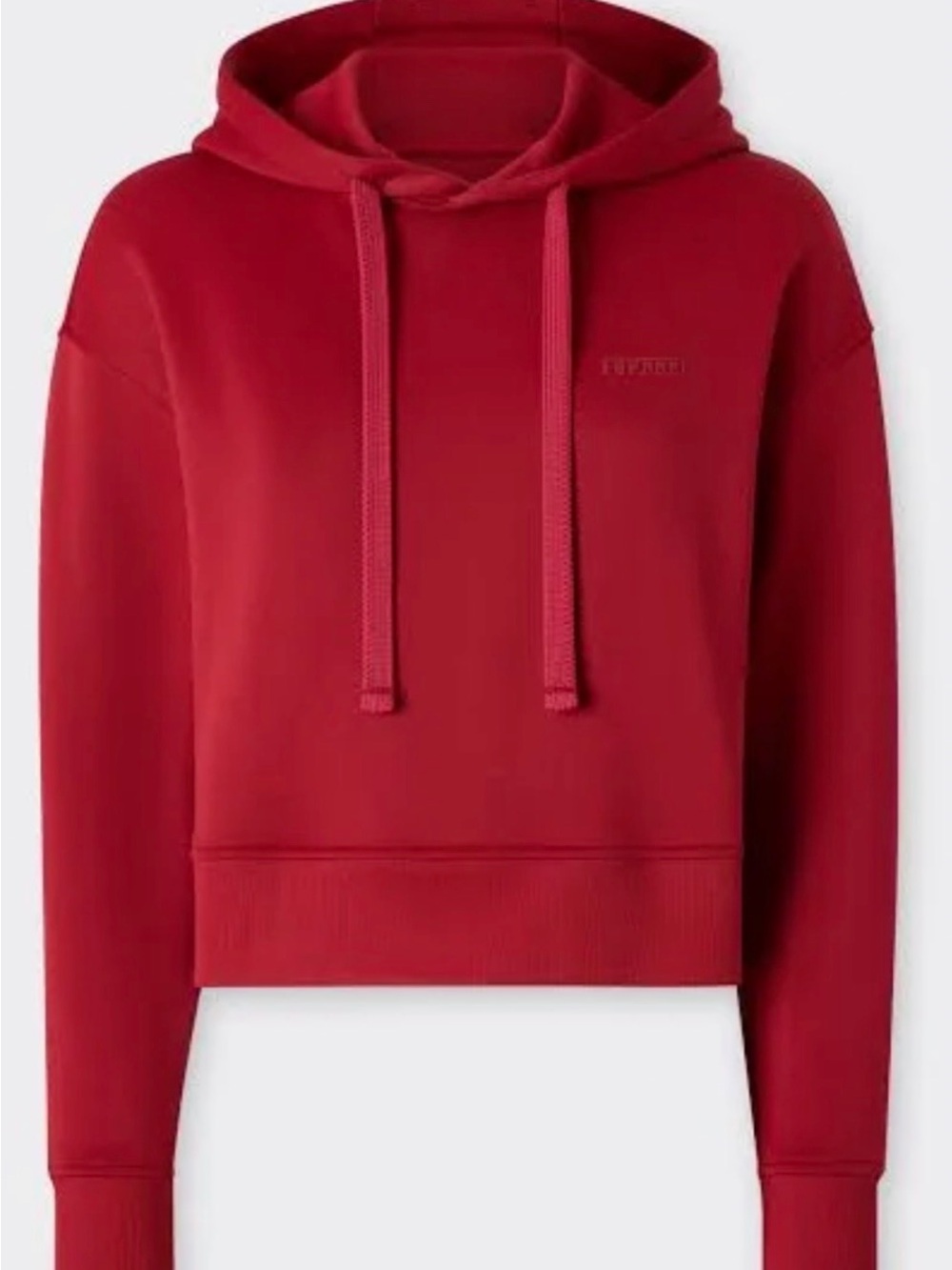 Ferrari Women's Red Cropped Hoodie Sweatshirt